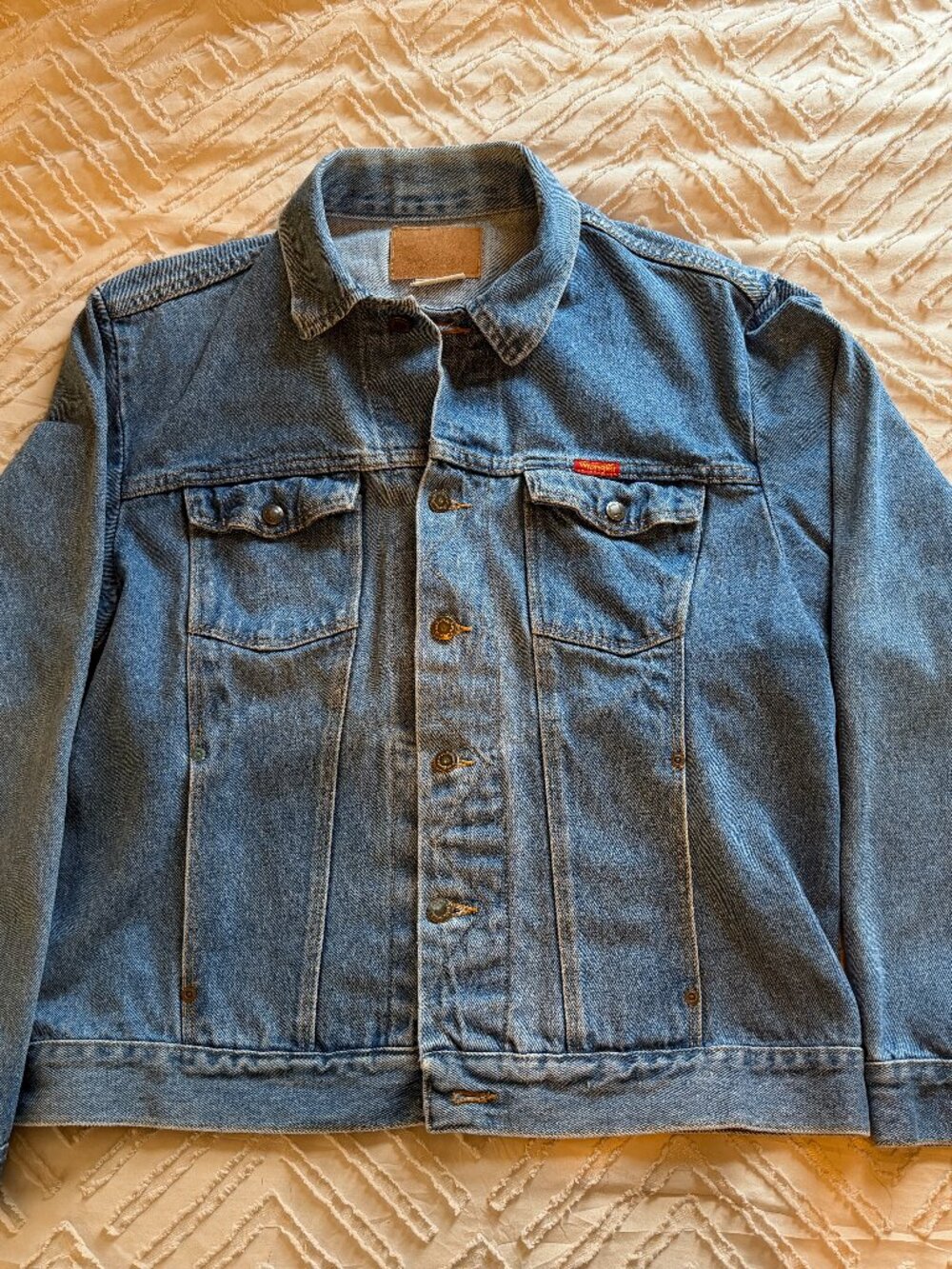 Vintage Wrangler Denim Trucker Jacket Large 1980s or 90s